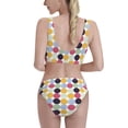 thumbnail image 3 of Picia Polka Dot Women's High Waisted Bikini Scoop Neck Swimsuit Two Pieces Bathing Suit-XX-Large, 3 of 8
