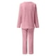 thumbnail image 5 of Conjunto de pijama cálido y suave para mujer, cómodo, de felpa, oversize, con pantalones, ropa de estar por casa, 2 piezas, otoño-invierno, 5 of 6
