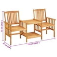 thumbnail image 2 of vidaXL Bistro Set Natural wood Solid acacia wood Standard Durable, 2 of 6