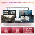 thumbnail image 5 of 17.3"Laptop-Computer 32GB RAM 2TB SSD Pink Student-Laptop 2025 Newest,Intel 6 Cores i3-1215U(Up to 4.40 GHz),Busines-Laptop with Backlit Keyboard Fingerprint 2 Years Warranty, 5 of 9
