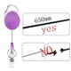 thumbnail image 4 of 10 Uds. Botón retráctil de aleación de Zinc de Color rosa púrpura de alta resistencia fácil de tirar llavero tarjetero BR Rojo Verde, 4 of 5