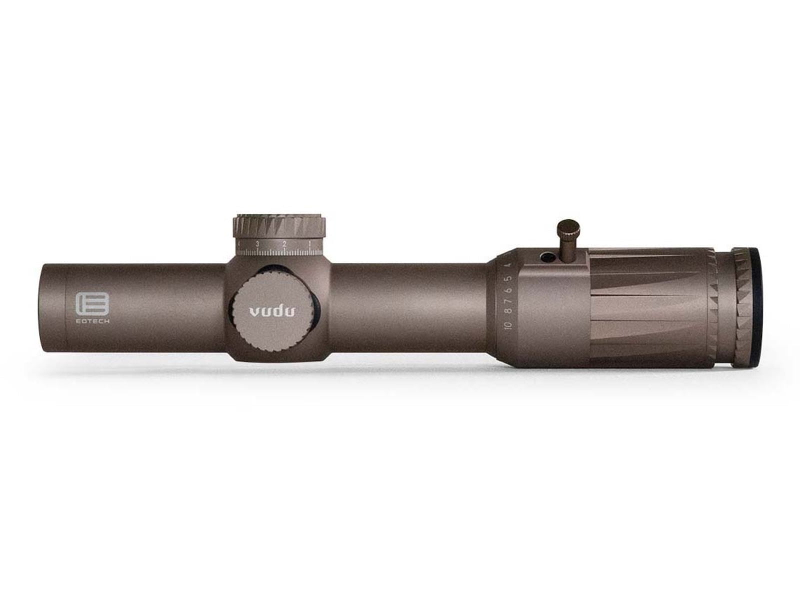 EOTech Vudu 1-10x28mm Riflescope, 34mm Tube, First Focal Plan, SR4 MOA Reticle, Tan