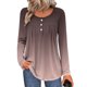 thumbnail image 1 of Neewe Women Tops Loose Fit Long Sleeve Round Neck Button T Shirts Business Casual Blouses Dressy Fall Fashion Work Clothes, 1 of 6