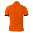 thumbnail image 3 of Polo T Shirts for Men Golf Casual Slim Fit Summer Short Sleeve Button Up Collared Tops Stretchy Moisture Wicking Sport Mens T-Shirts Orange XXL, 3 of 3