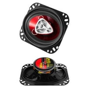 BOSS Audio Systems CH4630 4 x 6 Inch 3-Way Full Range Coaxial Car Speakers, 250 Watts Peak Power, Poly Injection Cone, Rubber Surround, Sold in Pairs