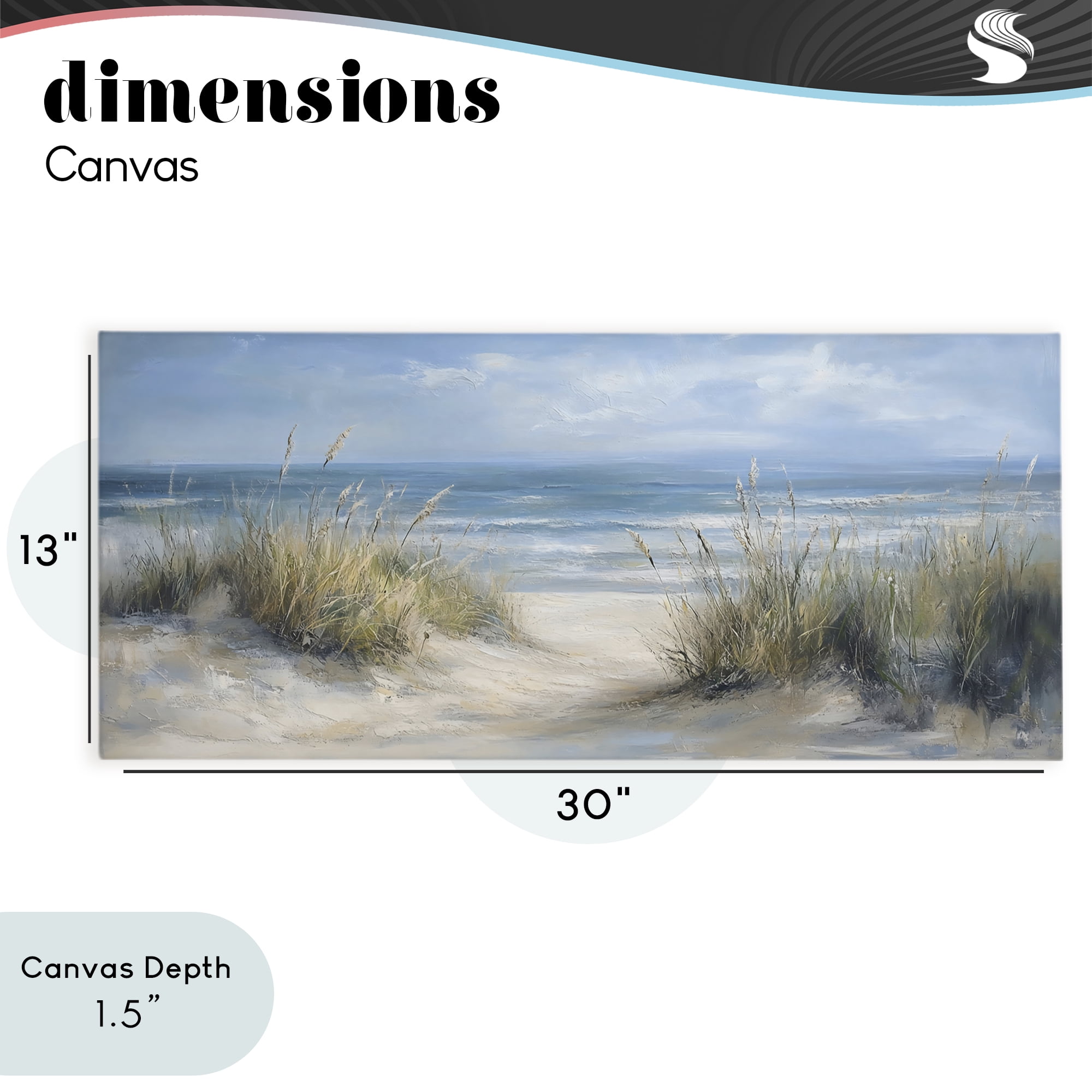 Stupell Industries Coastal Peace Dunes Canvas Wall Art, design by LSR Design Studio