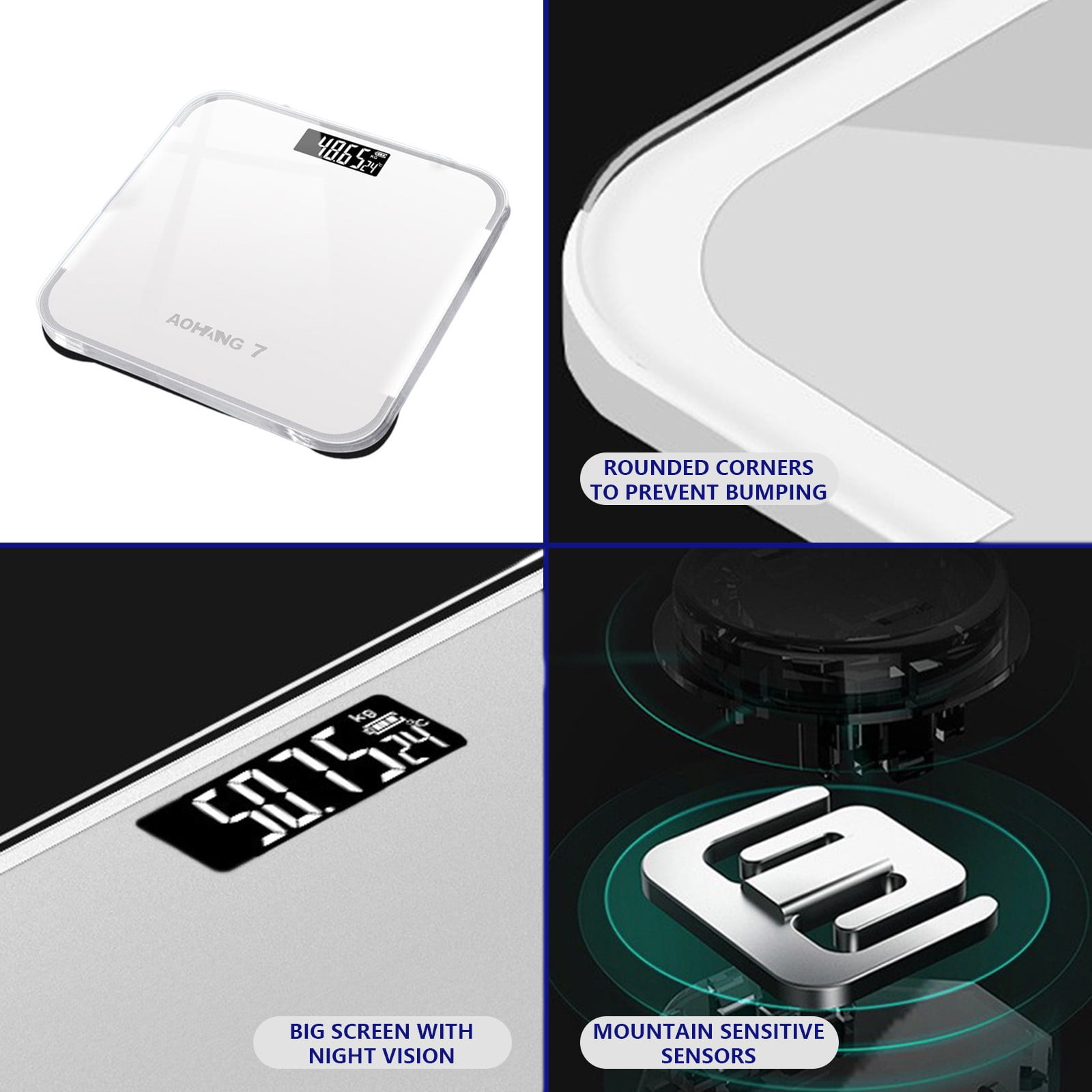 Qholemyo Digital Scales For Body Weight Sleek Bathroom Scale Portable Weighing Scale For Indoor Household And Business
