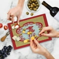 thumbnail image 5 of Asian Cutting Board, Traditional Symbols with Folk Art Ornamental Monkey in Ethnic Frame Print, Decorative Tempered Glass Cutting and Serving Board, in 3 Sizes, by Ambesonne, 5 of 5