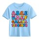 thumbnail image 4 of Blusas y camisas de manga corta con cuello redondo para niños y niñas, camisetas gráficas de manga corta, blusas con estampados bonitos para la temporada escolar., 4 of 9