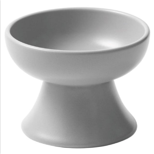 Cuenco de cerámica para mascotas, cuenco de comida con base alta para proteger la columna cervical (gris) Sailing Electrónica