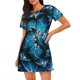 thumbnail image 1 of Easygdp Agave Cactu Camisón de manga corta para mujer, informal, estampado, 1 of 6