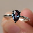 thumbnail image 1 of Alexandrite Engagement Ring Sterling Silver Infinity Solitaire Ring June Birthstone, 1 of 3