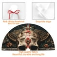 thumbnail image 3 of KLL 36" Christmas Tree Skirt Metal Style Horned Skull Xmas Tree Skirts Mat for New Year Xmas Holiday Party Indoor Outdoor Home Decoration, 3 of 5