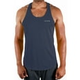 thumbnail image 3 of DEVOPS 3 Pack Men's Y-Back dry Fit Muscle Gym Workout Tank Top (Large, Black/Charcoal/Red), 3 of 7