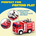 thumbnail image 3 of Camión de bomberos de juguete JOYIN para niños pequeños con luces y sonidos, 3 of 8