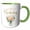 Green/White, variant on 3drose, Pretty Jar of Peach Roses Happy 21st Birthday, 15oz Mug