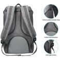 thumbnail image 4 of KAUKKO School Travel backpack for university flexible with laptop for 15",22L(Linen Khaki2pc), 4 of 5
