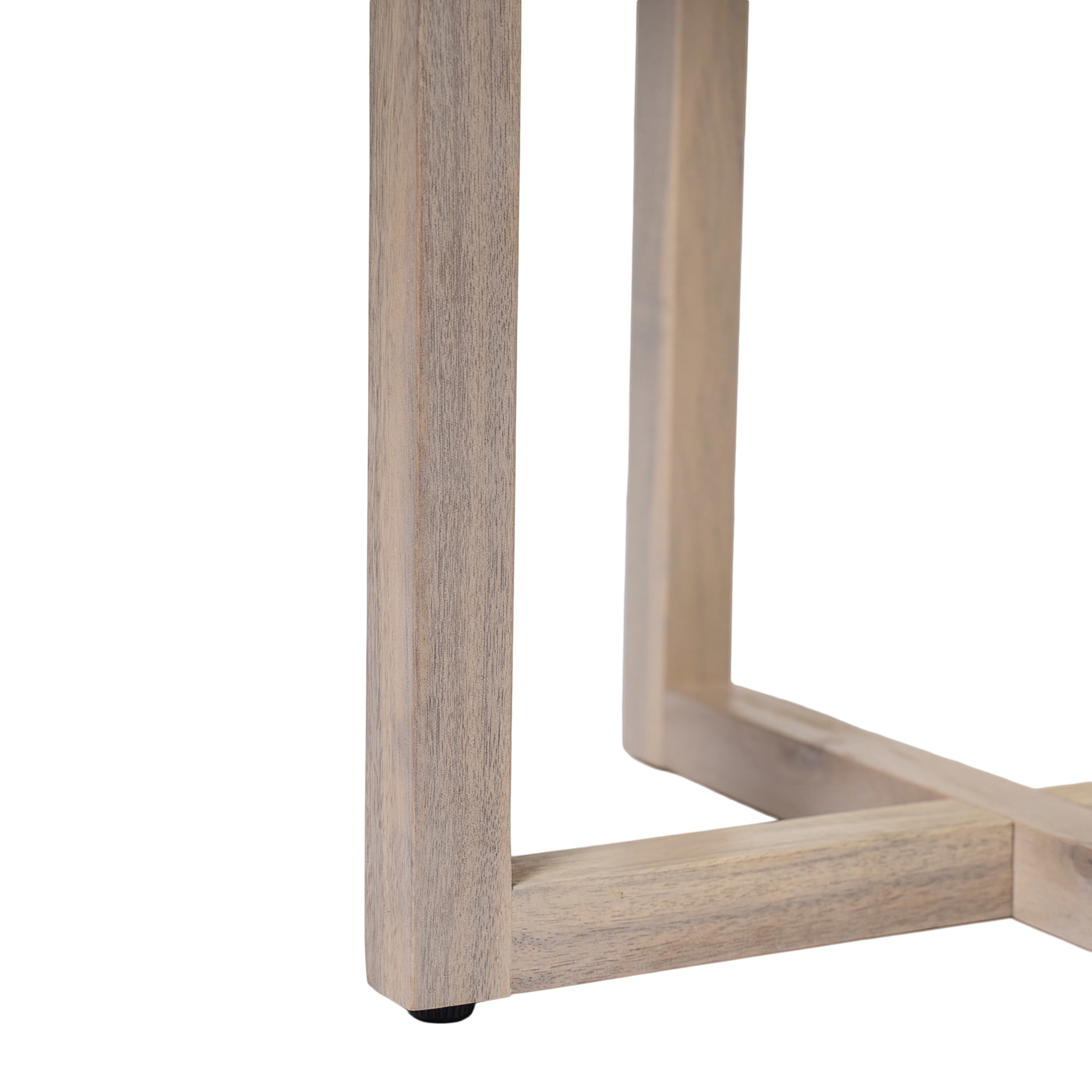 Christopher Knight Home Acacia Wood Outdoor Circular Side Table, Light White