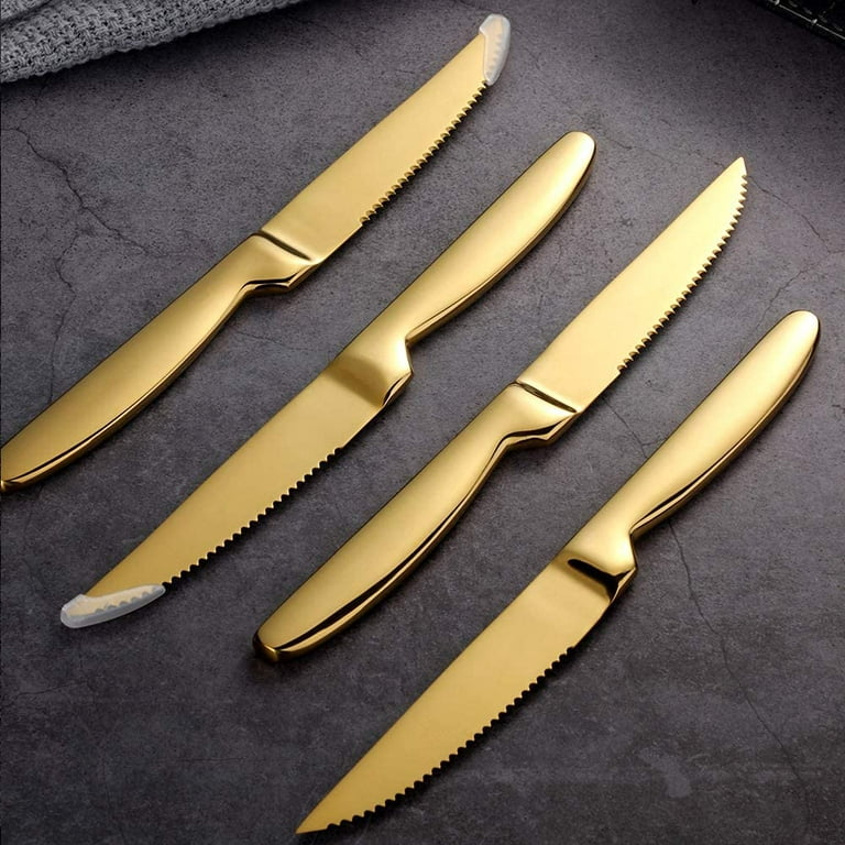 US$ 19.99 - 6-Piece Gold Steak Knife Set - m.