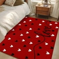thumbnail image 5 of Black White Washable Area Rug 2.7 x 5 ft Love Heart Valentines Red, Soft Non Slip Rugs Stain Repellent Indoor Felt Carpet for Living Dining Room Bedroom Home Office, 5 of 9