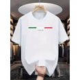 thumbnail image 1 of A Short-Sleeved T-Shirt for Men Featuring a Trendy And Innovative Print Design with The Letters 'Italy', Perfect for Casual And Comfortable Wear, Suitable for Everyday Outings., 1 of 6