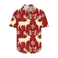 thumbnail image 4 of cllios Christmas Vacation Hawaiian Shirts for Men,Mens Casual Button Down Short Sleeve Hawaiian Shirt Christmas Snowflakes Printed Holiday Party Aloha Shirts, 4 of 5