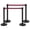 Black Pole + Red Rope | 4 Pack, variant on Retractable Belt Stanchion Set, 6.6FT Crowd Control Queue Barriers – Carbon Steel Posts, Non-Slip Weighted Bases – 2/4/6 Pack for Easy Line Dividers