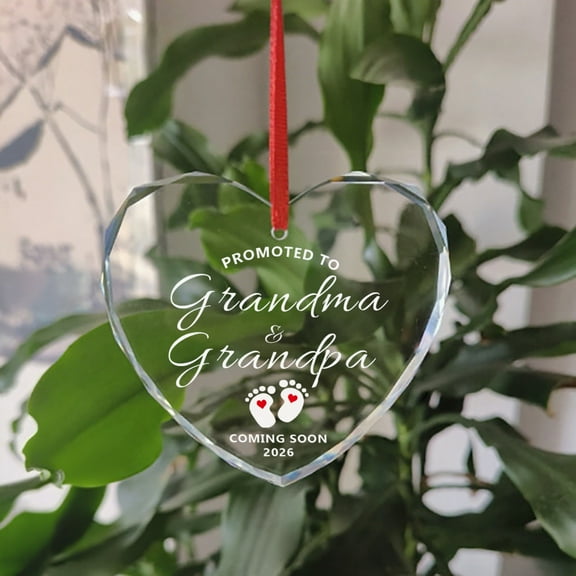 KuphiL10C Promoted to Grandparents Christmas Ornaments, Baby Pregnancy Announcement Ornament for New Grandma Grandpa, First Time Grandparents Gifts Keepsakes 2026