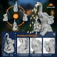 thumbnail image 4 of Solar-Powered Mother & Child Elephant Statue, Outdoor Garden Decor with Warm Lights for Mom, Women, Grandma, Thoughtful Gift for Backyard, Patio, 4 of 7