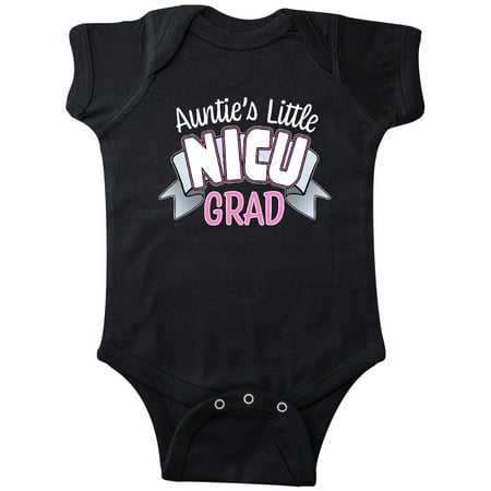 

Inktastic Auntie s Little Nicu Grad in Pink with Banner Gift Baby Boy or Baby Girl Bodysuit