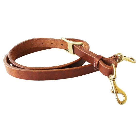 Horse Bridle NOSEBAND Western Amish Leather Tiedown Brass 99RT04-05