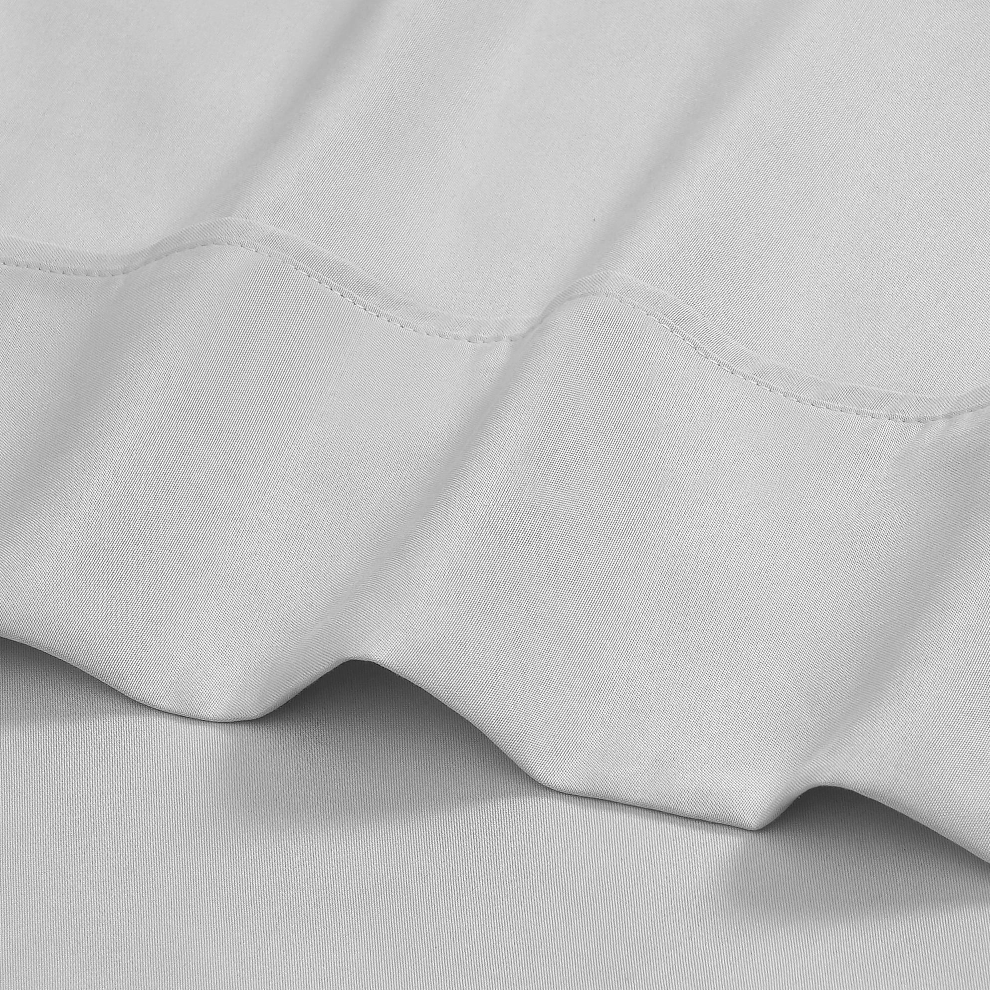 Mainstays Super Soft Brushed Microfiber Bed Sheet Set, Light Silver Gray, Twin-XL, 3 Piece