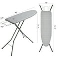 thumbnail image 3 of TOOLF Ironing Board, Iron Board with Heat Resistant Cover & Iron Rest, 7 Height Adjustable, 43x13 in, Gray, 3 of 7