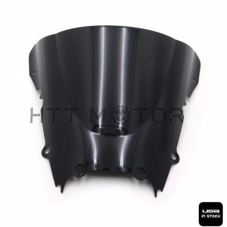 SMOKE BLACK DOUBLE BUBBLE WINDSCREEN WINDSHIELD FOR 1998-2002 YAMAHA YZF R6