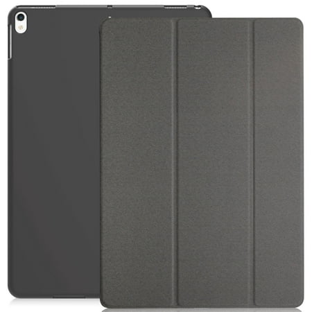 khomo ipad pro 10.5 inch & ipad air 3 2019 case - dual twill grey super slim cover with rubberized back and smart