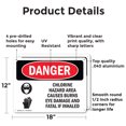 thumbnail image 2 of (2 Pack) Chlorine Hazard Area OSHA Danger Sign 18 Inch X 12 Inch Indoor / Outdoor Rust-Free Aluminum Metal Signs for Workplace, Workshop, and Construction Site, Made in the USA, 2 of 8