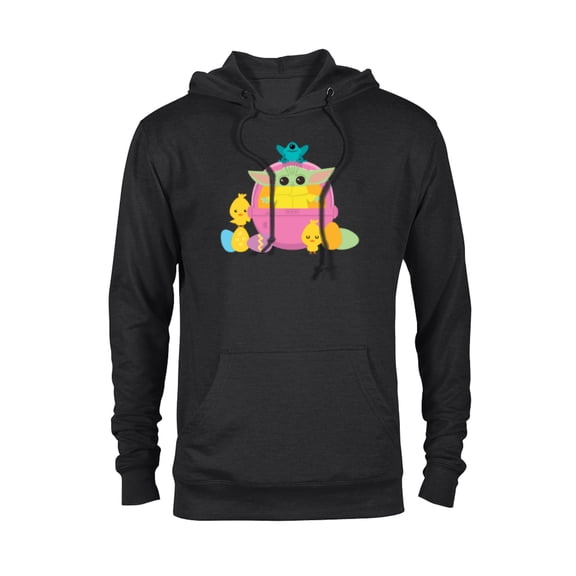 Star Wars The Mandalorian Grogu Cute Happy Easter Friends - Pullover Hoodie for Adults - Customized-Black