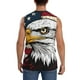 thumbnail image 4 of Balery American Bald Eagle Camisetas sin mangas para hombre, absorbe la humedad y protege contra el mal olor.-X-Large, 4 of 7