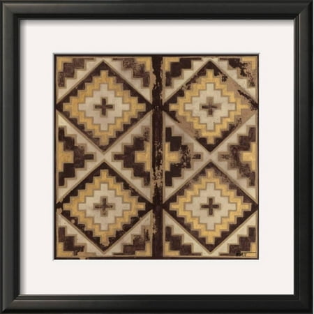 Mudcloth Print - Antique Mudcloth IV Framed Art Print Wall Art By Norman Wyatt Jr. - 17.5x17.5