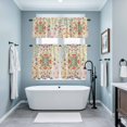 thumbnail image 3 of Beige Boho Kitchen Curtains Sets for Windows 24 Inch Length, Retro Ethnic Shabby Colorful Floral Patterned Rod Pocket Window Treatments Tier Curtains and Valances Set for Bedroom/Bathroom, 3 of 8