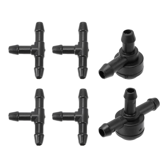 Kit de boquillas de lavado de parabrisas Unique Bargains para Volvo C30 2.4l 5 cilindros Boquillas de rociado de parabrisas Jet limpiaparabrisas No. 31391513/9178897 4 Pcs Conector de manguera T