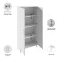 thumbnail image 4 of Armoire de Rangement Haute Somerset avec Portes et Tablettes, Blanche - Bois d'Ingénierie, 4 of 10