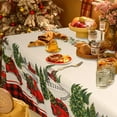 thumbnail image 2 of Christmas Table Cloth,Christmas Tablecloth Rectangle 60 x 120,Wrinkle Resistant and Washable Xmas Red Truck Tablecloth,Perfect for Kitchen Dinner,Family Gathering,Holiday Dining Room Table, 2 of 5