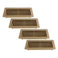 thumbnail image 1 of Registre de Plancher 4x10, Lot de 4 Évents de Registre de Plancher, Grilles de Plancher en Acier Robustes et Marchables, Grille Décorative Ajustable, 1 of 7