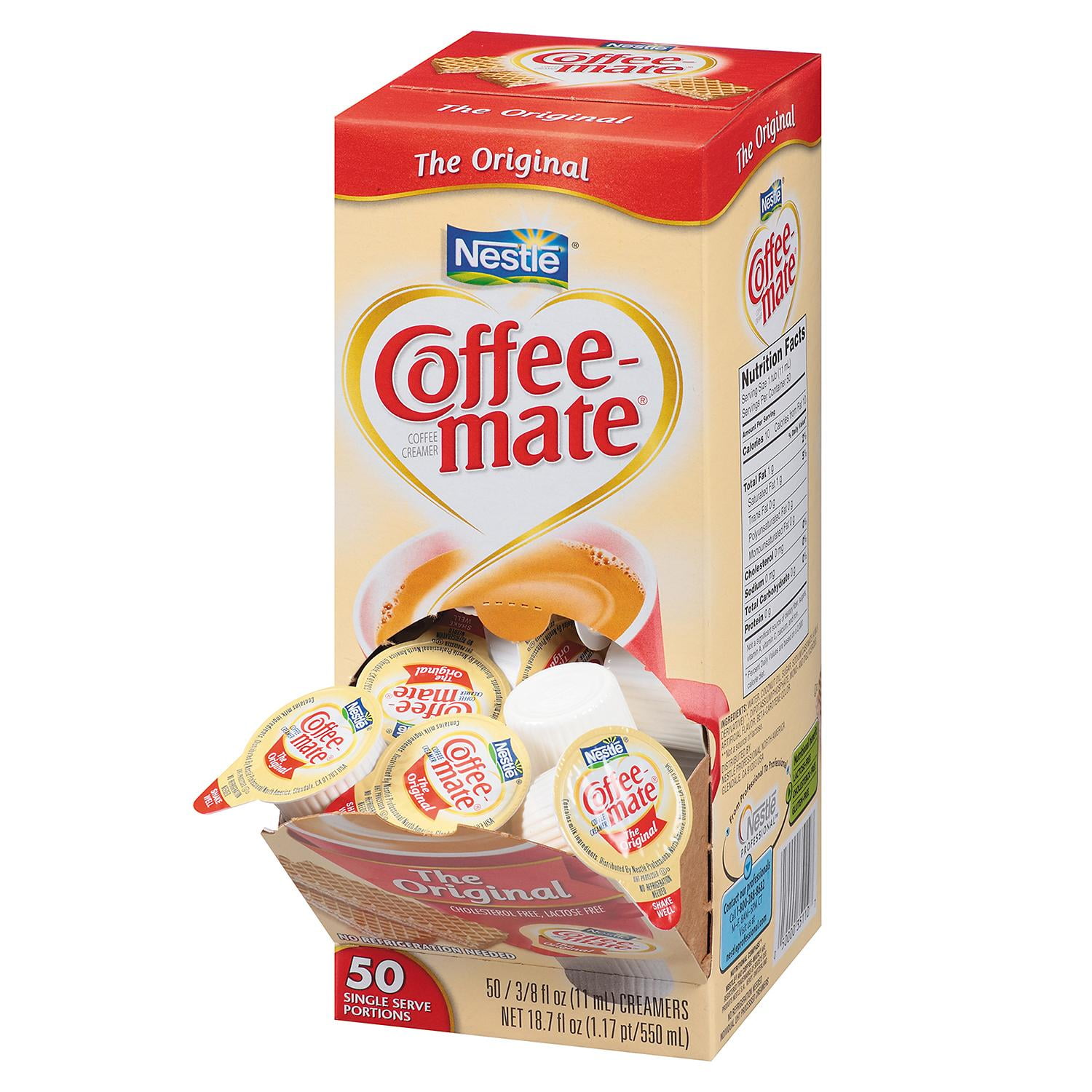 Coffee Mate Coffee Creamer Original Liquid Creamer Singles 50 Ct Walmart Com