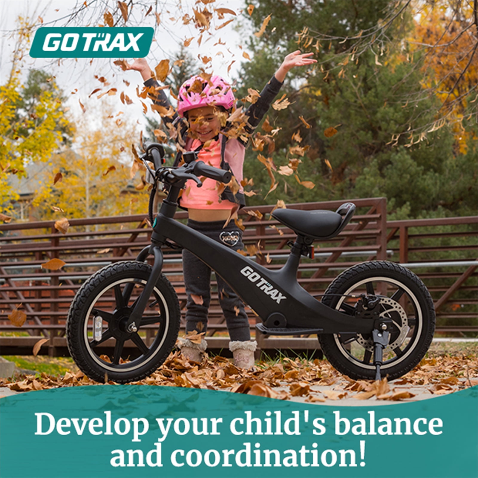 GOTRAX Electric Balance Bike for Kid, 250W Motor, Pneumatic Tires for Grip & Cushioning, Ideal for Kids 5-8