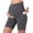Gray, variant on BadPiggies Women's Maternity Yoga Shorts Bike Shorts Over The Belly Bump Workout Running Active Athletic Short Pants with Pockets, 2-Pack