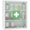 thumbnail image 3 of Barska Steel Medicine Cabinet with Tempered Glass Door, White, 3 of 3