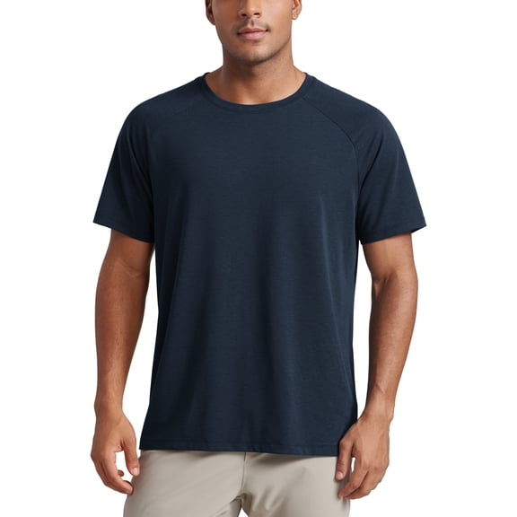 CRZ YOGA Mesh Workout Shirts for Men Lightweight Breathable T-Shirts Running Athletic Training Short Sleeve Tops