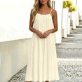 thumbnail image 6 of YuXingFu Summer Dresses for Women Maxi Sleeveless Plus Size Womens Dress Crew Neck for Beach Long Casual Summer Beige M, 6 of 7